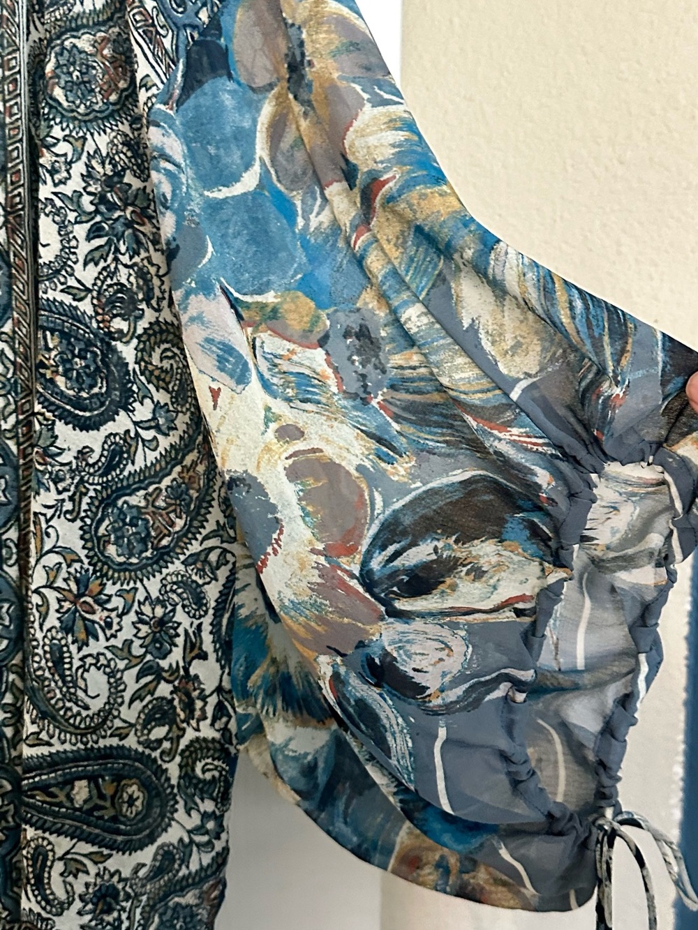 Free People Blue Mixed Print Duster - Picture 4 of 5